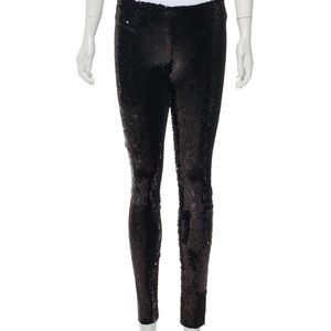 Isabel Marant Sequin Leggings - Black- Size 6/8